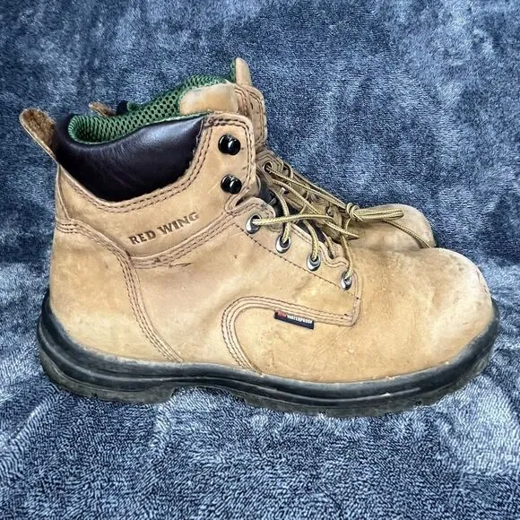 Red Wing King Toe Men Waterproof Soft Toe Boot US 10.5  Brown Leather