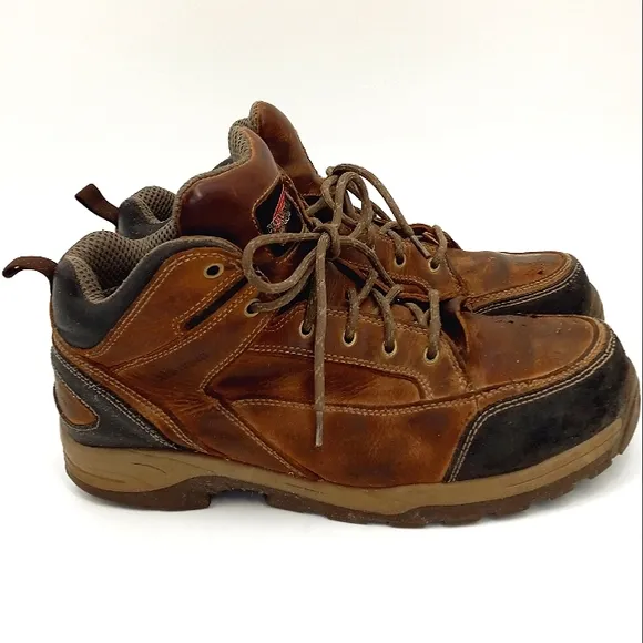 RED WING Men's Steel Toe Lace Up Brown Leather Work Boots 11 EE ASTM F2413-11