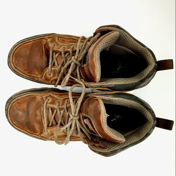 RED WING Men's Steel Toe Lace Up Brown Leather Work Boots 11 EE ASTM F2413-11