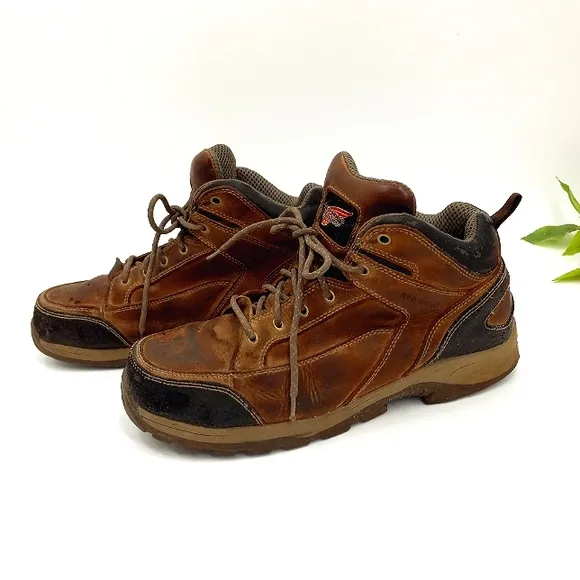 RED WING Men's Steel Toe Lace Up Brown Leather Work Boots 11 EE ASTM F2413-11