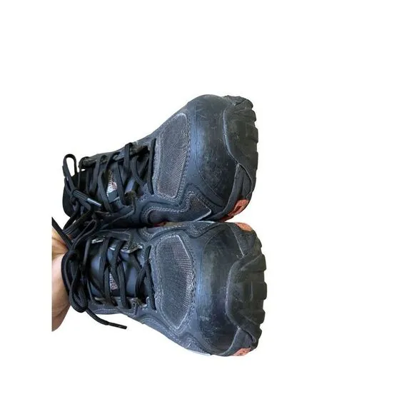 RED WING Men's Work Shoes Size 9.5 D Safety Steel Toe Black &amp; Orange