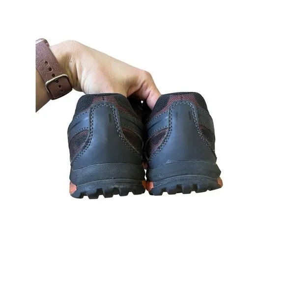 RED WING Men's Work Shoes Size 9.5 D Safety Steel Toe Black &amp; Orange