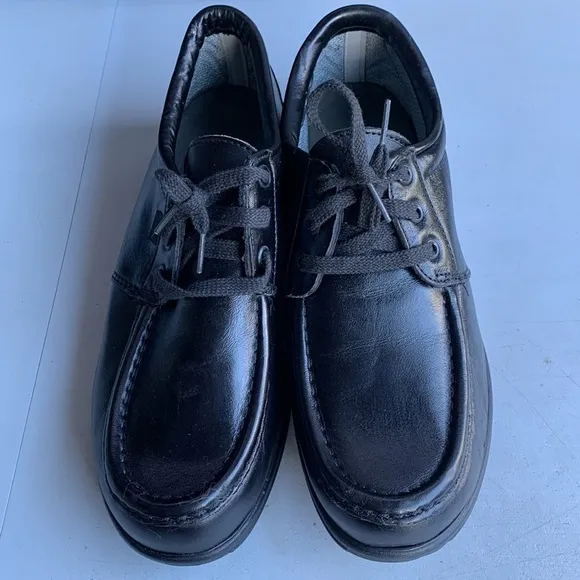Red Wing VTG Shoes Steel Toe Oxford 6604 Black‎ 90s Workwear Men's Size 9.5