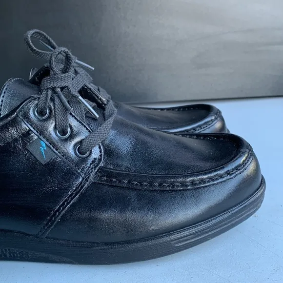 Red Wing VTG Shoes Steel Toe Oxford 6604 Black‎ 90s Workwear Men's Size 9.5