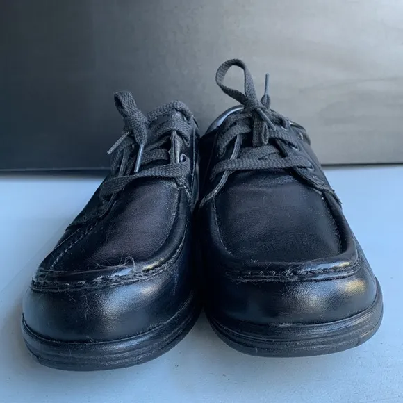 Red Wing VTG Shoes Steel Toe Oxford 6604 Black‎ 90s Workwear Men's Size 9.5