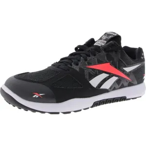 Reebok Mens Nano 2.0 Black Lace-Up Manmade Running &amp; Training Shoes New