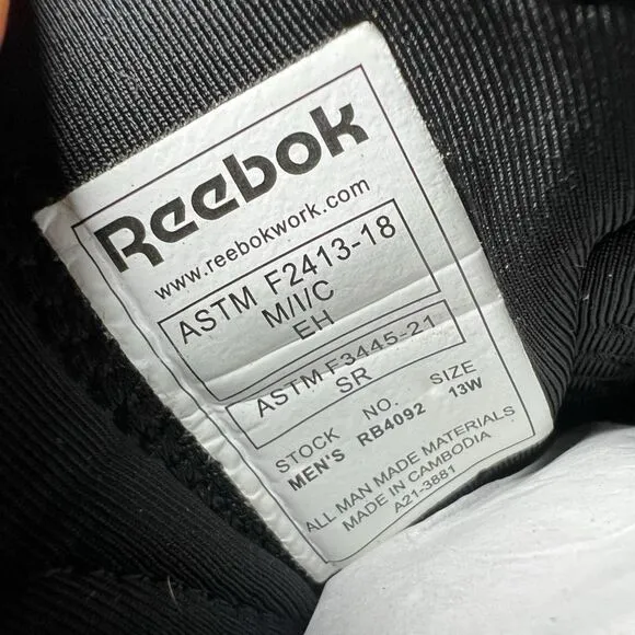 Reebok Men’s Trail Running Steel Toe Sage and Black Work Shoe 13W