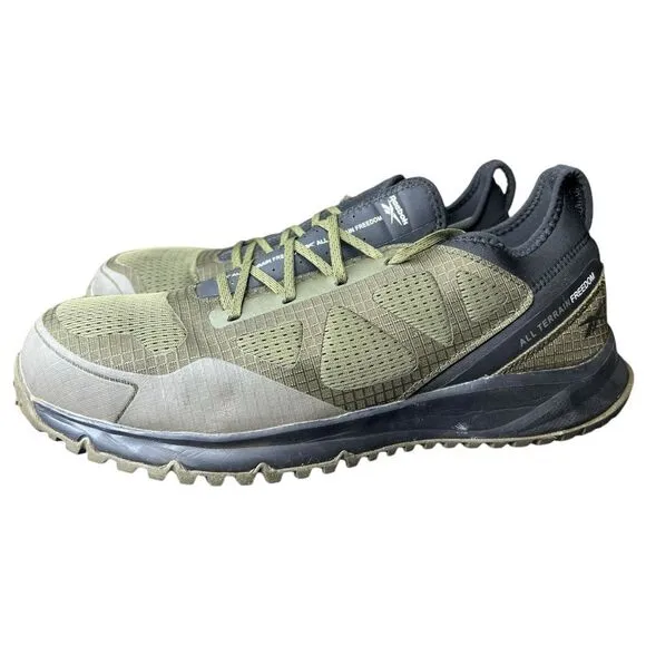 Reebok Men’s Trail Running Steel Toe Sage and Black Work Shoe 13W