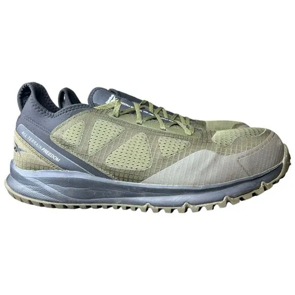 Reebok Men’s Trail Running Steel Toe Sage and Black Work Shoe 13W