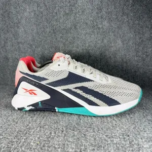 Reebok Nano X1 Mens 11.5 Shoes White Blue Cross Training Crossfit Gym Lifting