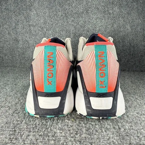 Reebok Nano X1 Mens 11.5 Shoes White Blue Cross Training Crossfit Gym Lifting