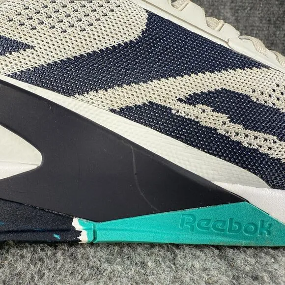 Reebok Nano X1 Mens 11.5 Shoes White Blue Cross Training Crossfit Gym Lifting