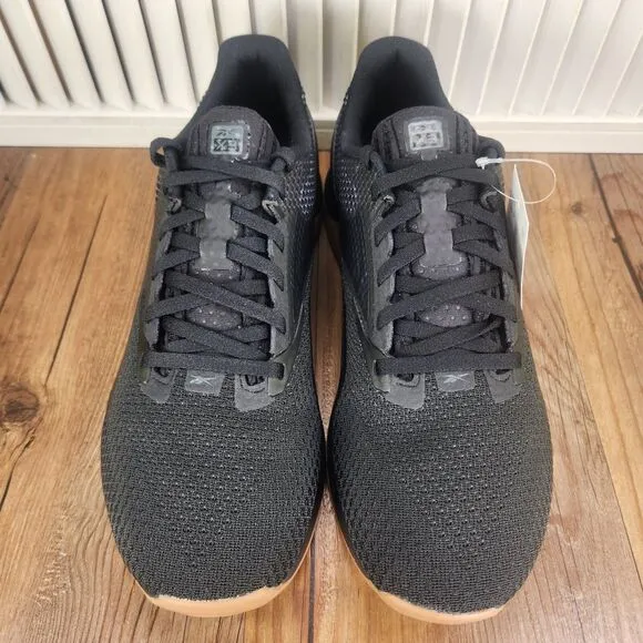 Reebok Nano X3 Mens Sz 10.5 Black Gum Sole Gym Training Sneakers Shoes 100062512