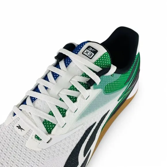 Reebok Nano X3 Mismatched White Green Blue Men's Training Shoes HP6076
