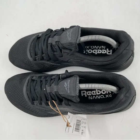 Reebok Women’s Nano X4 Training- SZ 10.5 -Triple Black Low Top Lace-Up Shoes