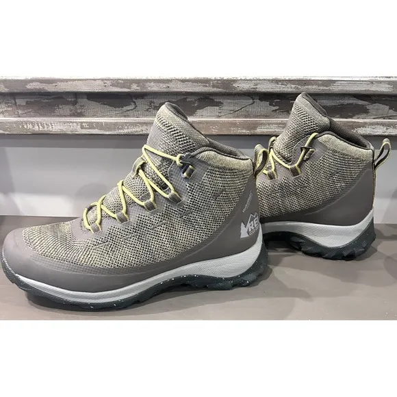 REI Co-Op Flash Mid Hiking Boots Mens Size 10 Green Waterproof Trail Shoes