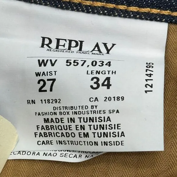 Replay Premium Bootcut Dark Wash Denim Jeans