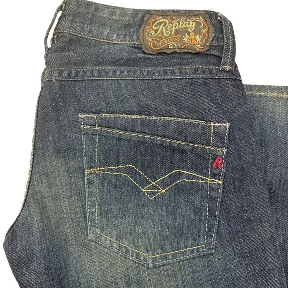 Replay Premium Bootcut Dark Wash Denim Jeans