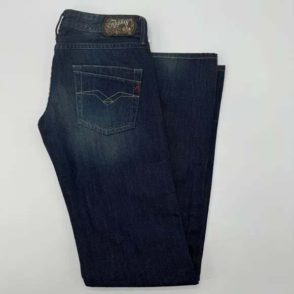 Replay Premium Bootcut Dark Wash Denim Jeans
