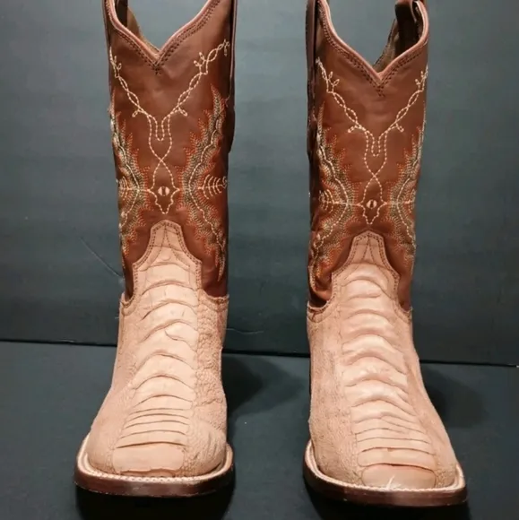 Resistol Ranch By Lucchese Women's Ostrich Boots Size 6.5 B*** READ⬇️