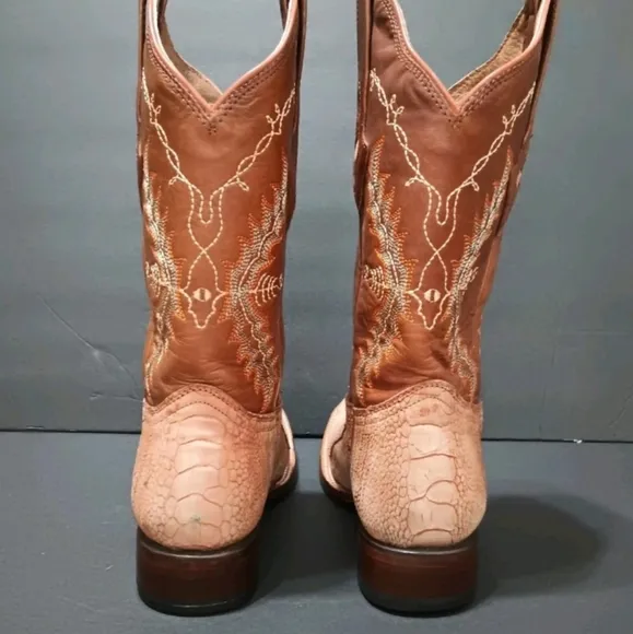 Resistol Ranch By Lucchese Women's Ostrich Boots Size 6.5 B*** READ⬇️