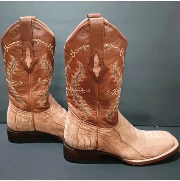 Resistol Ranch By Lucchese Women's Ostrich Boots Size 6.5 B*** READ⬇️