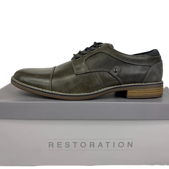Restoration Men’s Justin Lace Up Cap Toe Oxford Shoes