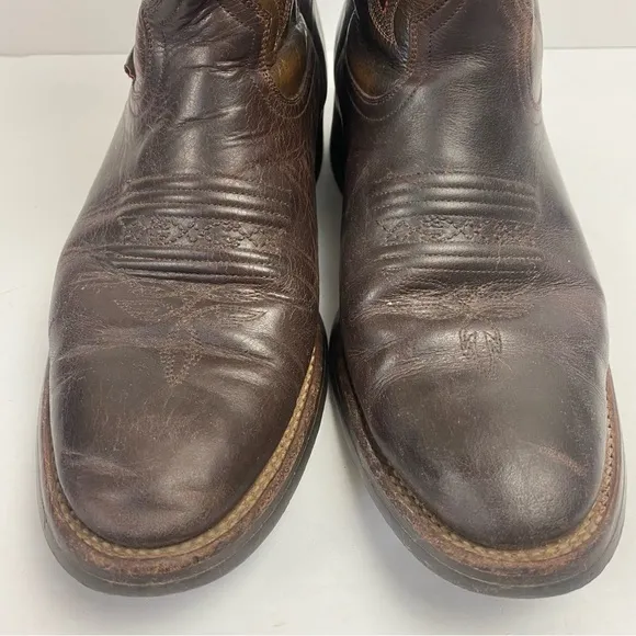 Rio Grande Brown Leather Cowboy Western Boots Embroidered 27.5 8.5 Men’s