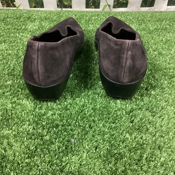 Robert Clegerie Brown Suede Leather Wedge Shoes 9B