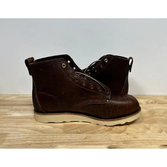 Rocawear Villa Boots Brown Made In USA Men’s Size 10.5 Vibram Soles 1010–14