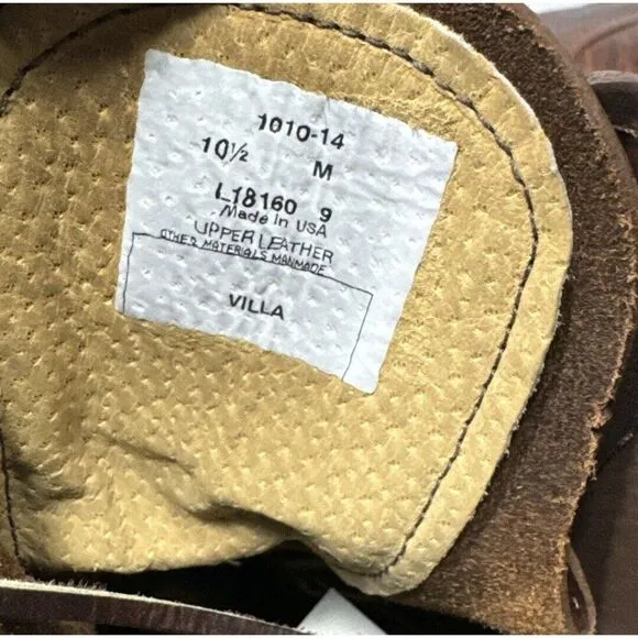 Rocawear Villa Boots Brown Made In USA Men’s Size 10.5 Vibram Soles 1010–14