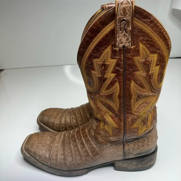 Rod Patrick Caiman Exotic Cowboy Boots Western Sz 11.5 AA