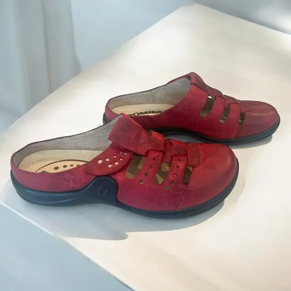 Romika Ibiza 66 Red Leather Slip-On Sandals Size: 37 / 6.5 NWOB