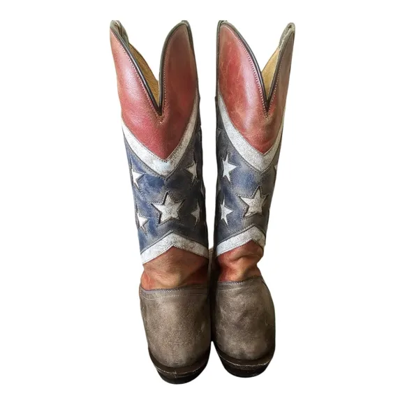 ROPER Men’s Rebel Flag Cowboy Boots - 10 1/2 EE