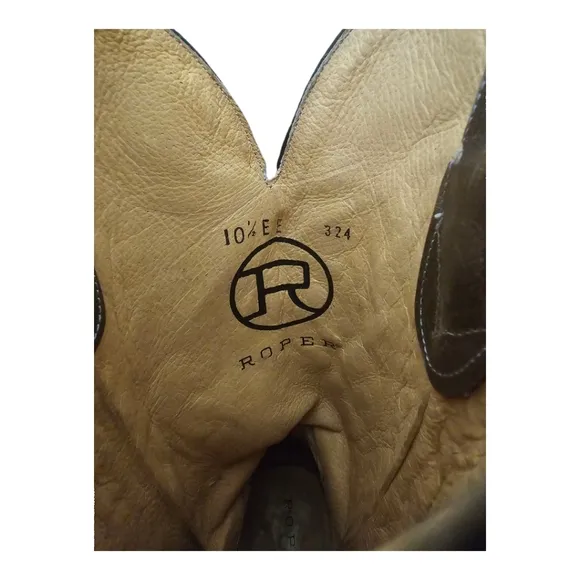 ROPER Men’s Rebel Flag Cowboy Boots - 10 1/2 EE
