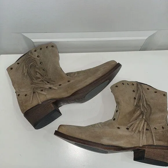 Roper Women’s Western Boots size 8.5 Fringe Studs Embroidery