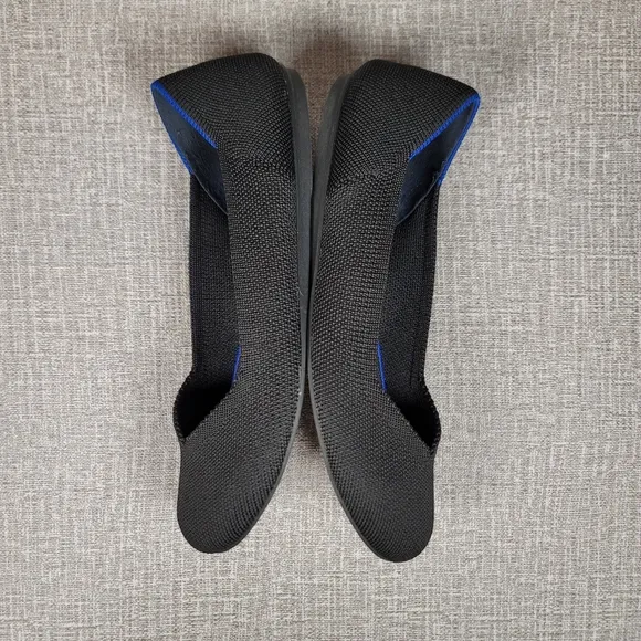 Rothy's Black Flats Round Toe Slip On Shoes Women's Size 7.5 Loafers