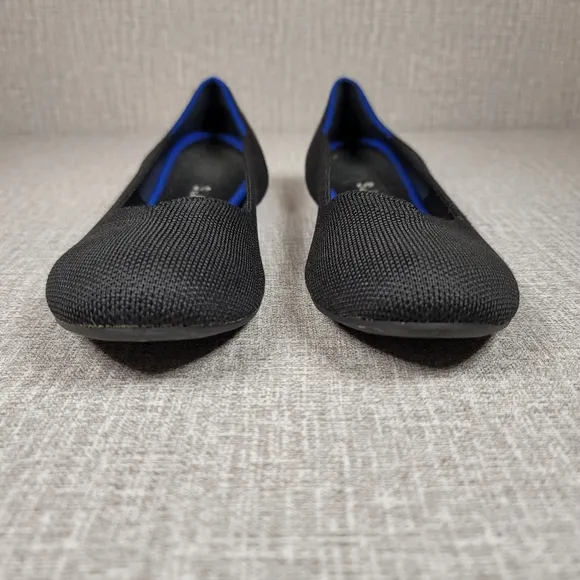 Rothy's Black Flats Round Toe Slip On Shoes Women's Size 7.5 Loafers