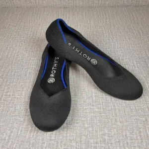 Rothy's Black Flats Round Toe Slip On Shoes Women's Size 7.5 Loafers