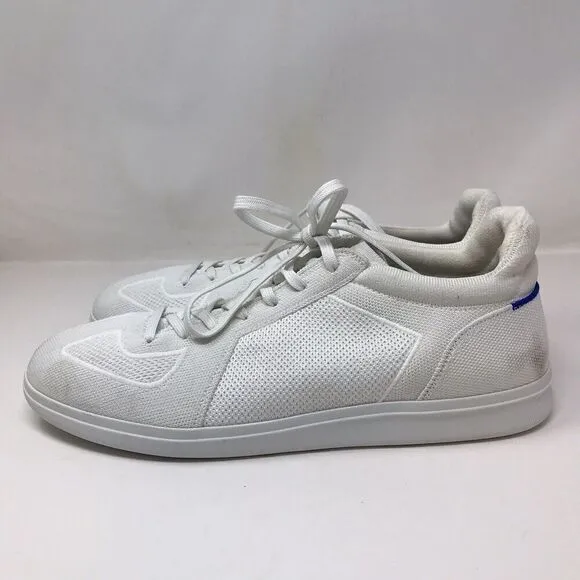 Rothys RS01 Knit Low Top Sneakers Casual Shoes White Men Size 12 Lace Up Wool