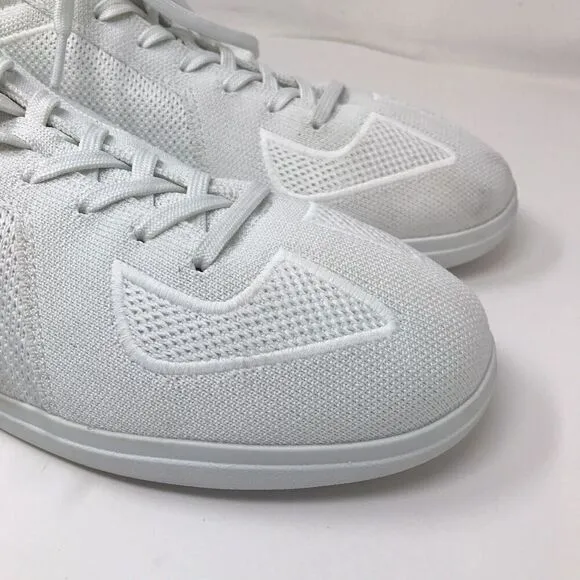 Rothys RS01 Knit Low Top Sneakers Casual Shoes White Men Size 12 Lace Up Wool