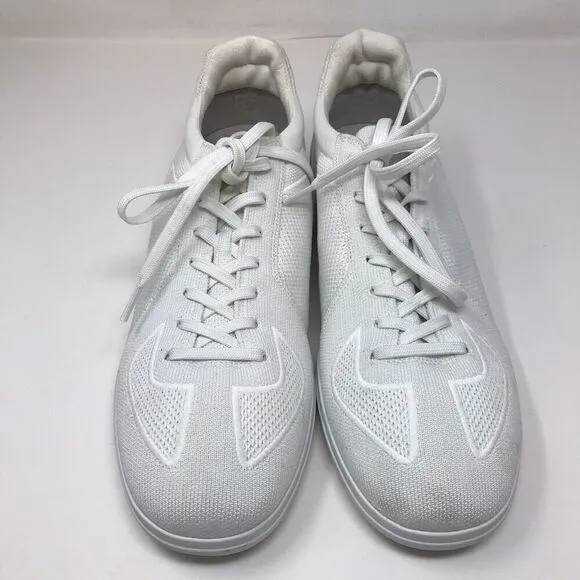 Rothys RS01 Knit Low Top Sneakers Casual Shoes White Men Size 12 Lace Up Wool