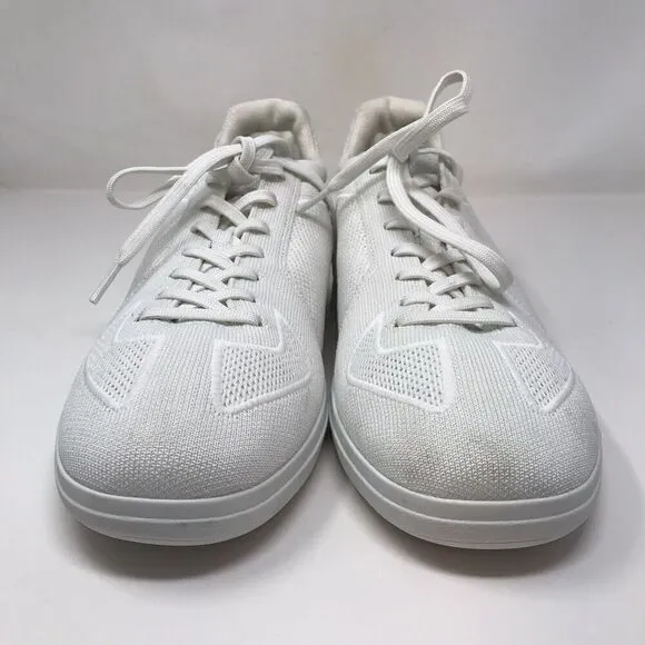 Rothys RS01 Knit Low Top Sneakers Casual Shoes White Men Size 12 Lace Up Wool