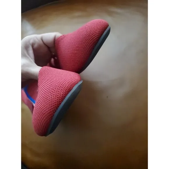 Rothy's The Flat Ballet Red Knit Classic Casual Shoes Women’s US 11 EU 41.5 EUC