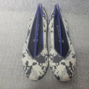 ROTHY’S The Flat Women's Size 10 Ash Gray Camo Round Toe Slip On Shoes RETIRED