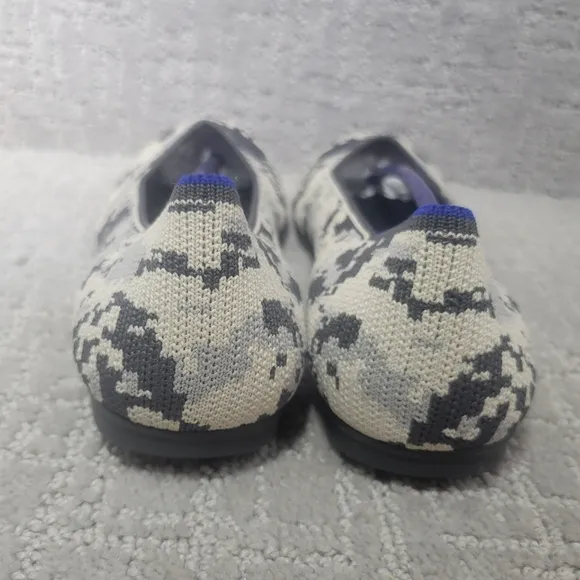 ROTHY’S The Flat Women's Size 10 Ash Gray Camo Round Toe Slip On Shoes RETIRED