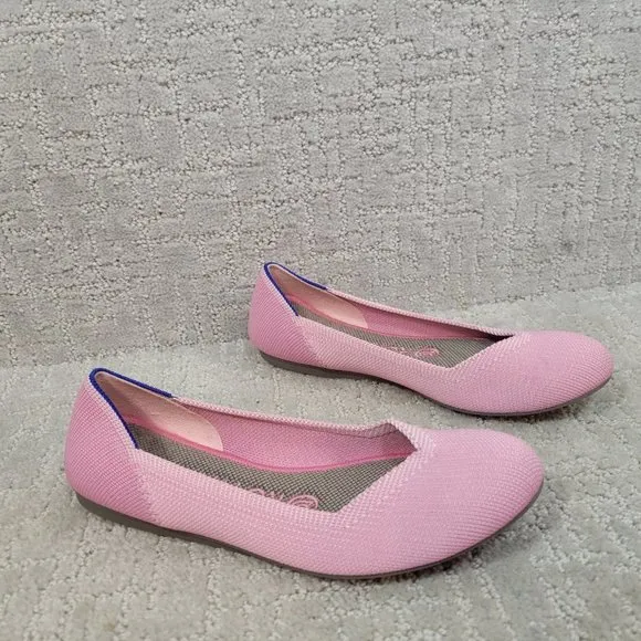 ROTHY’S The Flat Women's Size US 6 Begonia Pink Round Toe Slip On Ballet Shoes