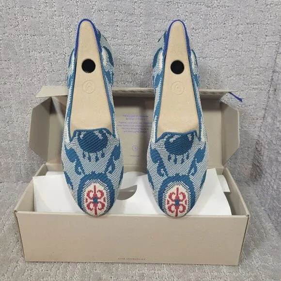 Rothys The Loafer Women's Size 8 US Blue Moroccan Teal Round Toe Slip on Shoes