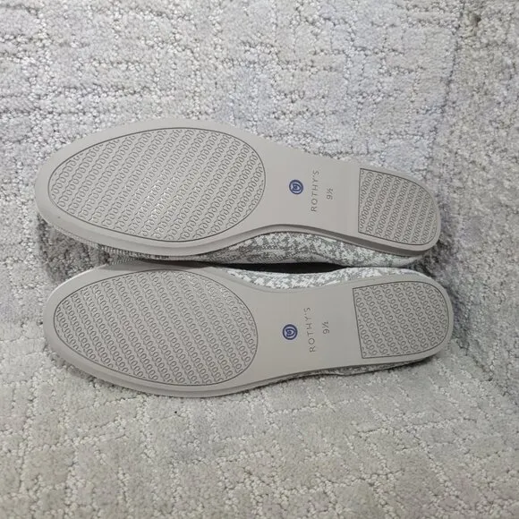 Rothy's The Loafer Women's Size US 9.5 Grey Snake Round Toe Slip on Flat Shoes