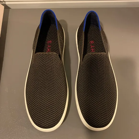 Rothy’s The Original Slip On Sneaker in Dark Brown Herringbone